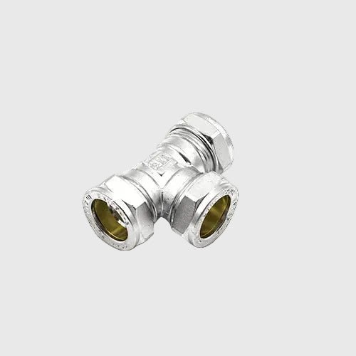 PrimaPlus Chrome Compression Equal Tee