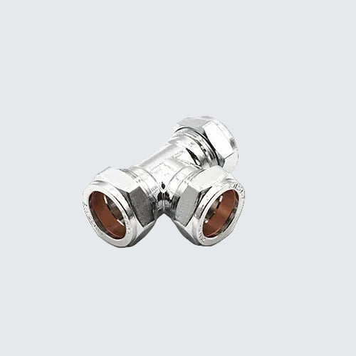 PrimaPlus Chrome Compression Equal Tee