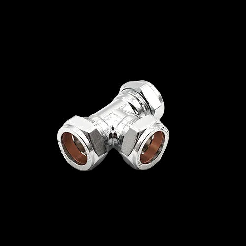 PrimaPlus Chrome Compression Equal Tee